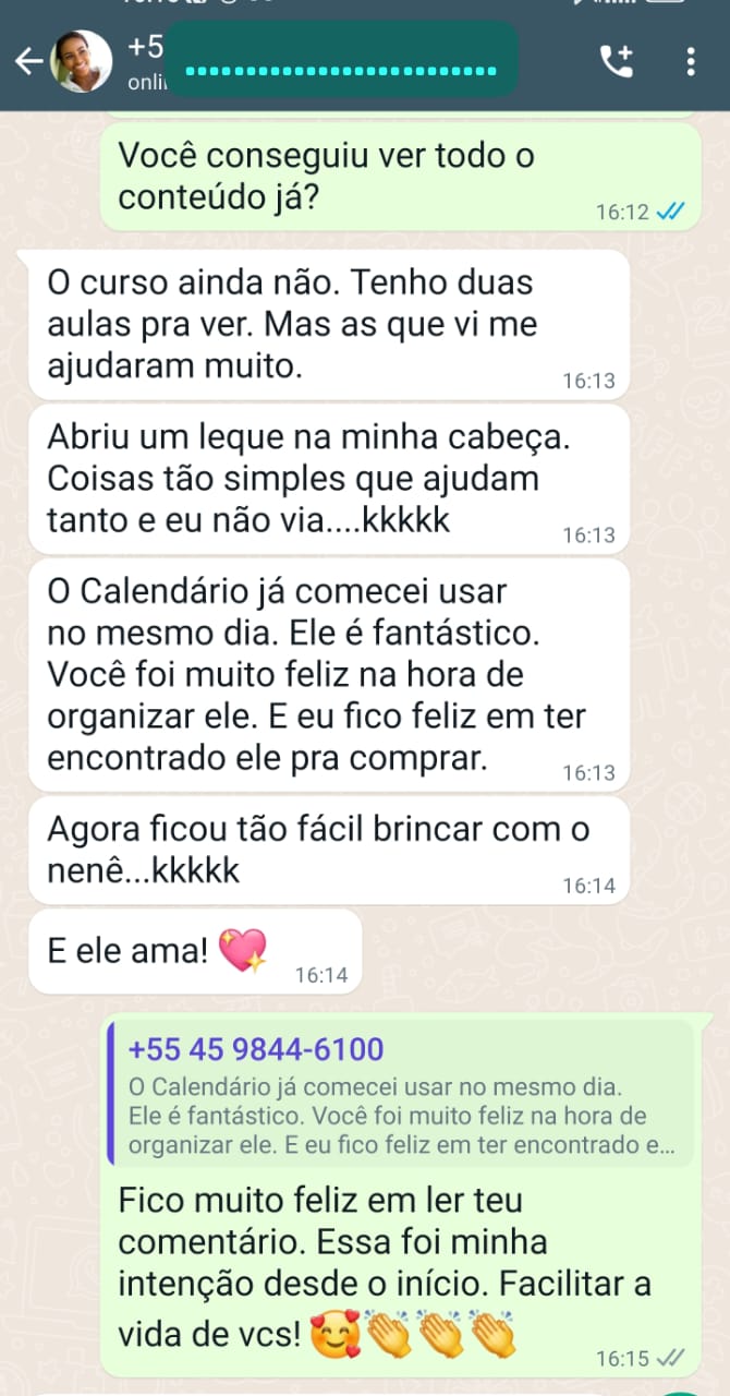 Depoimento real de mãe enviado por mensagem (3 de 6)